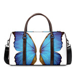 Blue Butterfly Wings Print Duffle Bag