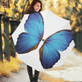 Blue Butterfly Wings Print Foldable Umbrella