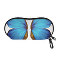 Blue Butterfly Wings Print Glasses Case