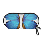 Blue Butterfly Wings Print Glasses Case