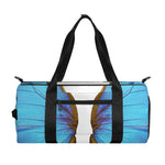 Blue Butterfly Wings Print Gym Bag