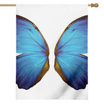 Blue Butterfly Wings Print House Flag