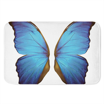 Blue Butterfly Wings Print Indoor Door Mat