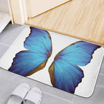Blue Butterfly Wings Print Indoor Door Mat
