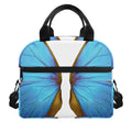 Blue Butterfly Wings Print Insulated Lunch Bag