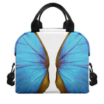 Blue Butterfly Wings Print Insulated Lunch Bag