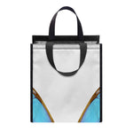 Blue Butterfly Wings Print Insulated Lunch Tote