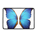 Blue Butterfly Wings Print Kitchen Mat