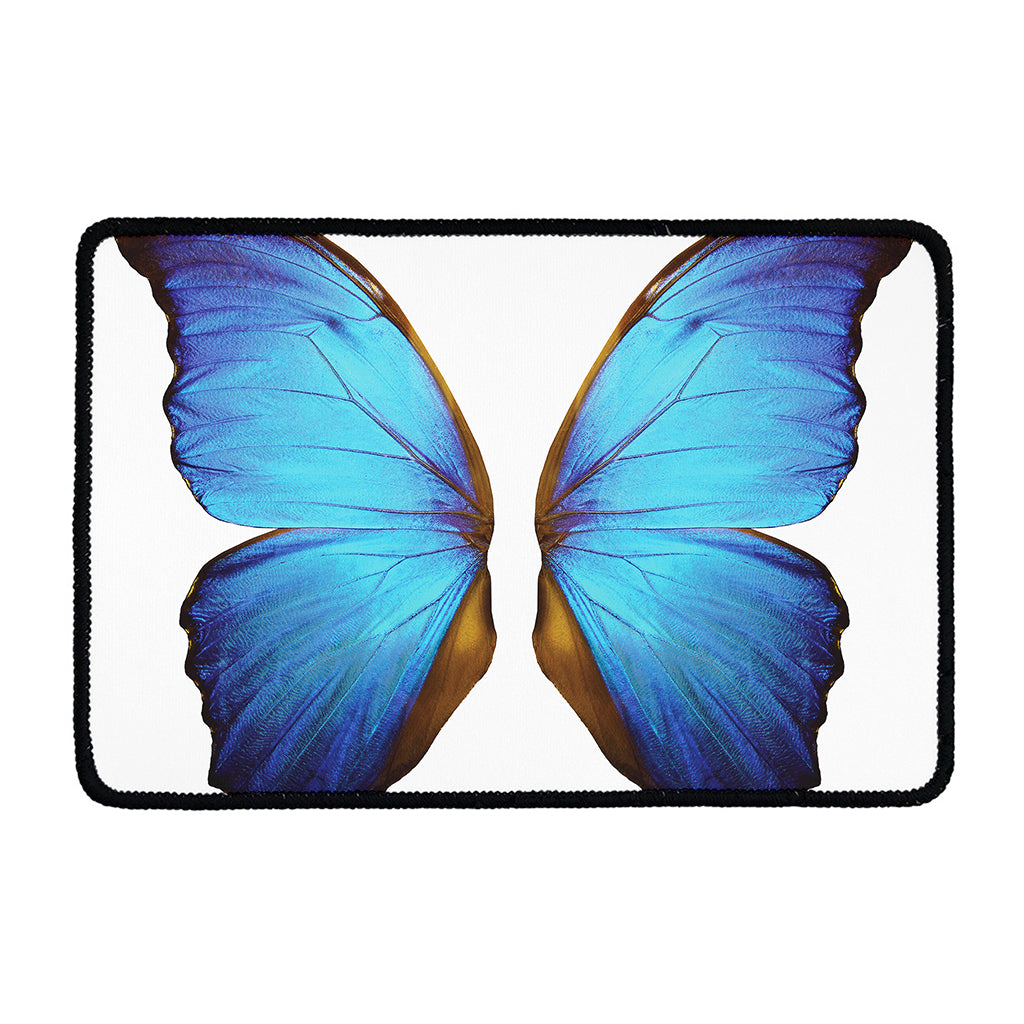 Blue Butterfly Wings Print Kitchen Mat