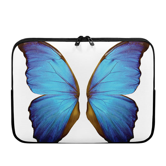 Blue Butterfly Wings Print Laptop Sleeve