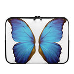 Blue Butterfly Wings Print Laptop Sleeve
