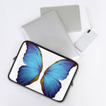 Blue Butterfly Wings Print Laptop Sleeve