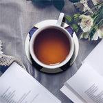 Blue Butterfly Wings Print Leather Coaster Set