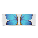 Blue Butterfly Wings Print Long Kitchen Mat