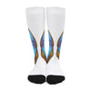 Blue Butterfly Wings Print Long Socks