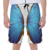 Blue Butterfly Wings Print Men's Beach Shorts