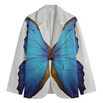 Blue Butterfly Wings Print Men's Blazer