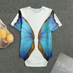 Blue Butterfly Wings Print Men's Bodysuit