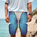 Blue Butterfly Wings Print Men's Cargo Shorts