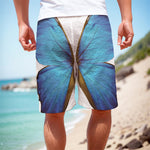 Blue Butterfly Wings Print Men's Cargo Shorts