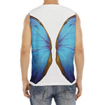 Blue Butterfly Wings Print Men's Fitness Tank Top