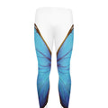Blue Butterfly Wings Print Men's Leggings