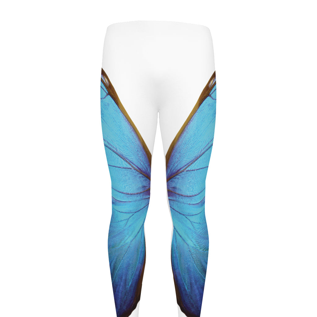 Blue Butterfly Wings Print Men's leggings