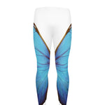 Blue Butterfly Wings Print Men's leggings