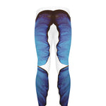 Blue Butterfly Wings Print Men's leggings