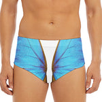 Blue Butterfly Wings Print Men's Triangle Swim Briefs