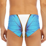 Blue Butterfly Wings Print Men's Triangle Swim Briefs