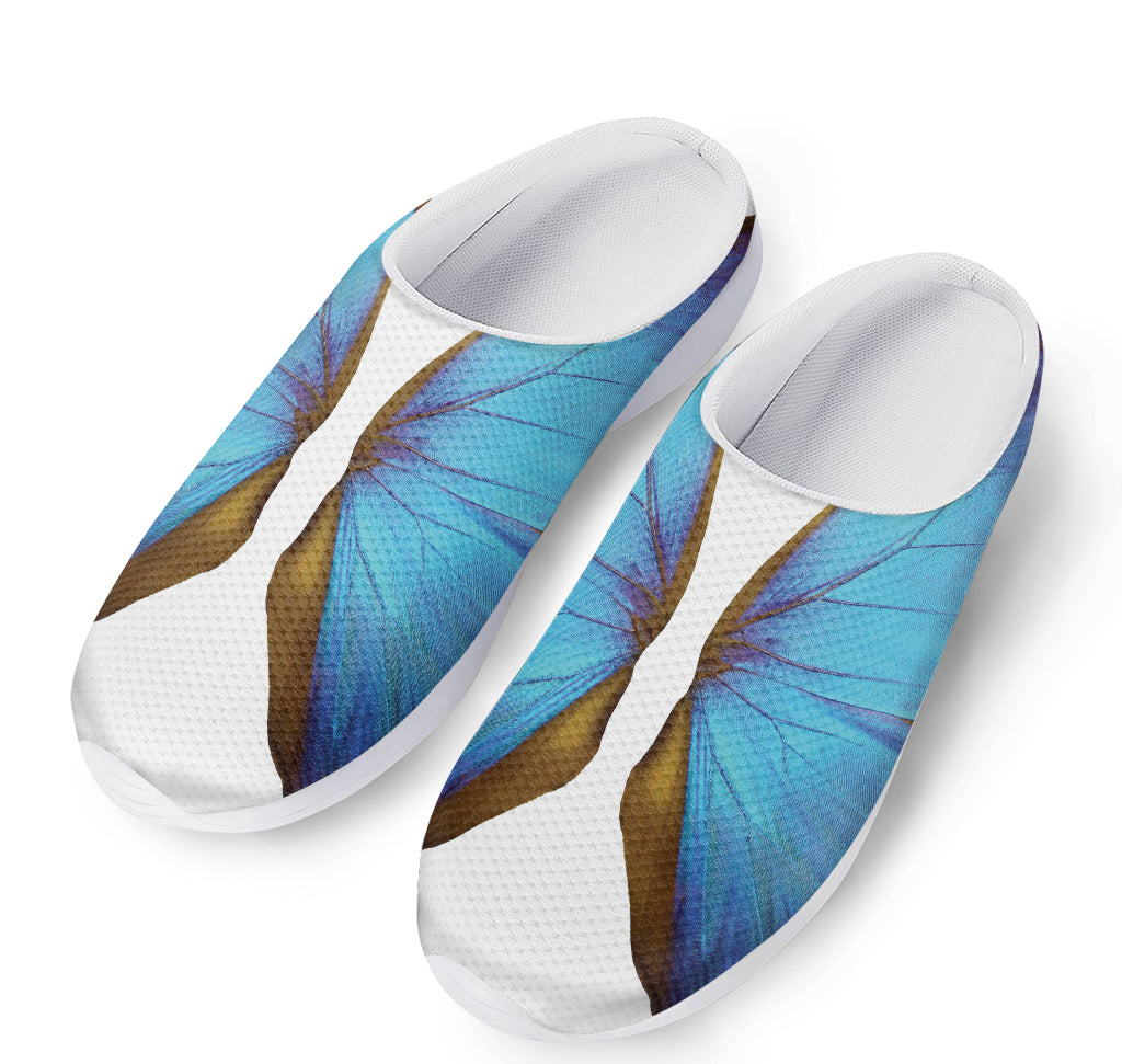 Blue Butterfly Wings Print Mesh Casual Shoes