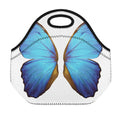 Blue Butterfly Wings Print Neoprene Lunch Bag