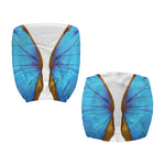 Blue Butterfly Wings Print Office Chair Cover