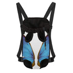 Blue Butterfly Wings Print Pet Carrier Backpack