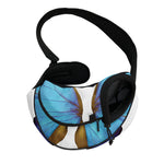 Blue Butterfly Wings Print Pet Sling Carrier