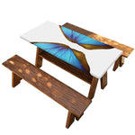 Blue Butterfly Wings Print Picnic Table Cover