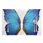 Blue Butterfly Wings Print Placemat