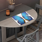 Blue Butterfly Wings Print Placemat