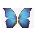 Blue Butterfly Wings Print Polyester Doormat