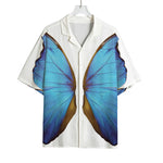 Blue Butterfly Wings Print Rayon Hawaiian Shirt