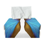 Blue Butterfly Wings Print Rectangle Tissue Box Cover