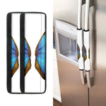 Blue Butterfly Wings Print Refrigerator Handle Covers