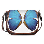 Blue Butterfly Wings Print Saddle Bag