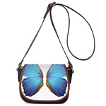 Blue Butterfly Wings Print Saddle Bag