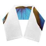 Blue Butterfly Wings Print Scarf