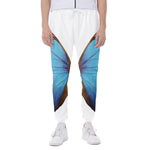 Blue Butterfly Wings Print Scuba Joggers