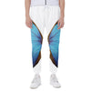 Blue Butterfly Wings Print Scuba Joggers