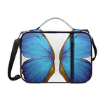 Blue Butterfly Wings Print Shoulder Strap Bible Bag
