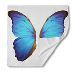 Blue Butterfly Wings Print Silk Bandana